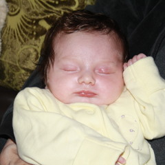 Snoring on daddy's lap