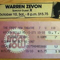 warren zevon - front row 10/10/87 - carmelita