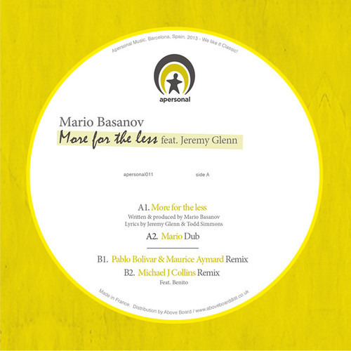 Mario Basanov feat. Jeremy Glenn - More for The Less 12''