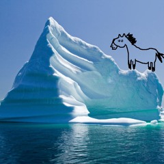 horse on dem icebergs
