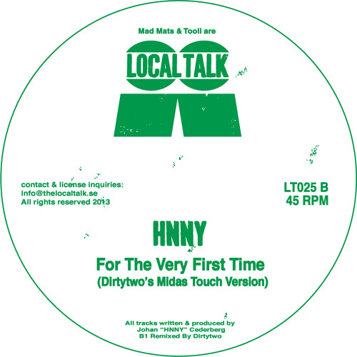 HNNY - For The Very First Time (Dirtytwo's Midas Touch) (LT025, Side B)