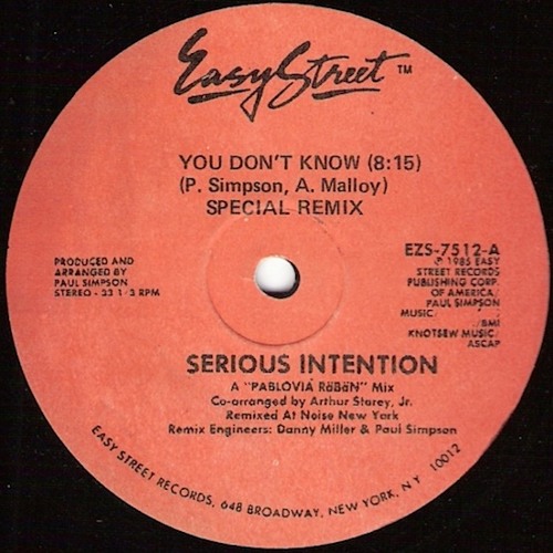 Serious Intention - You Don't Know (Special Remix) 1985