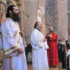 პროტოდიაკონი მირიან სხირტლაძე - " სამოციქულო" ,  არქიდიაკონი დემეტრე დავითაშვილი - " სახარება "