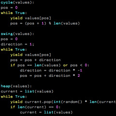 Csound Python Score - arp_4_ways.csd