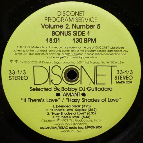 Amant- If there's love, Disconet remix by Bobby DJ Guttadaro