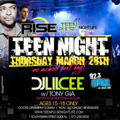 RADIO AD  - Rise Teen Night w/ DJ Lil Cee Spring Break Easter 3.28.13