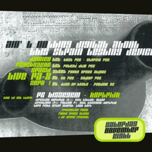 Ra-x (NL) Live At Ain't Nothing Digital About This Strain Testing Device - Bissegem (BE) - 1997
