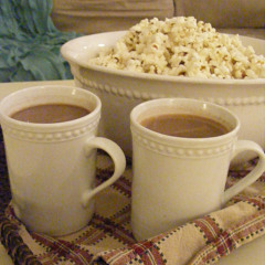 popcorn and hot coco