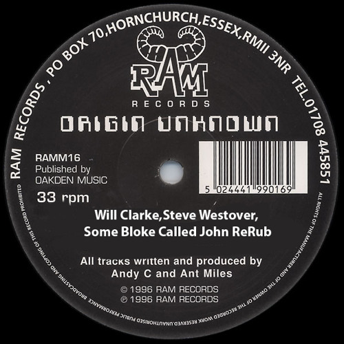 Origin Unknown - Valley Of The Shadows [Will Clarke, Steve Westover & Some Bloke Called John ReRub]