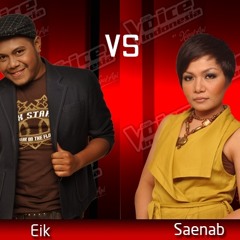 Eik Montecarlo VS Saenab - Tak Bisa Ke Lain Hati - The Voice Indonesia - Battle Round 1