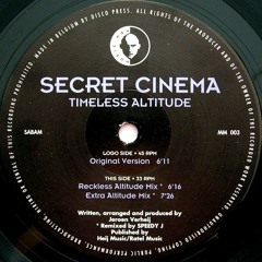 Secret Cinema - (A) Timeless Altitude (Original Version) [Music Man 1994 - MM 003]