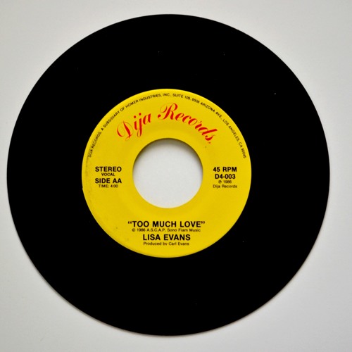 LISA EVANS - TOO MUCH LOVE - 1986 DIJA RECORDS