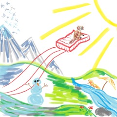 Flug auf der Sprungfederkernmatratze