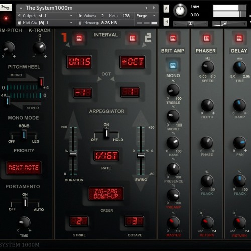 The System1000M modular style synthesizer for Kontakt 5.1.0