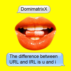 DomimatrixX - The difference between URL and IRL is u and i