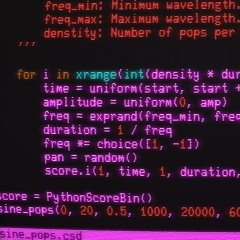 Csound PythonScore - Sine Pops