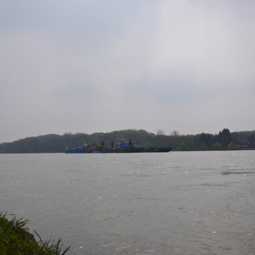 dredging of the Danube, Krems an der Donau, Austria, April 23, 2013