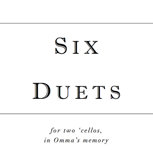 Six Duets for Two Cellos - III. Recovery
