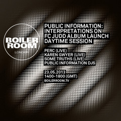 Perc LIVE in the Boiler Room