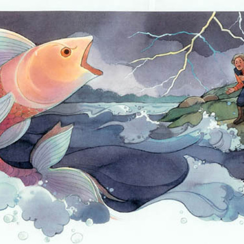 Три брата рыба. Братья Гримм камбала. Сказка про рыбу иллюстрации. Сказки золотой рыбки. Сказка в живописи летающие рыбы.