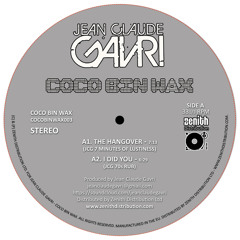 Jean Claude Gavri - Cocobinwax003 - Strictly Limited Edition Vinyl 300 copies -  promo snippets