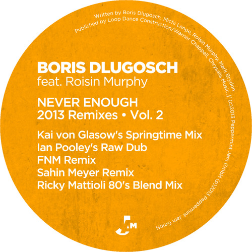 Boris Dlugosch feat. Roisin Murphy -Never Enough (Ian Pooley's Raw Dub)