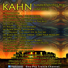 KAHN - Digitally Imported Goa Psy Channel Summer Solstice Mix - June 2013