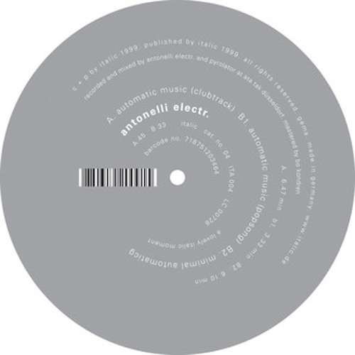Antonelli Electr. -  Automatic Music (Club Mix - 1999)
