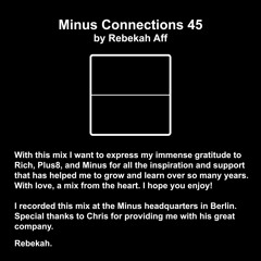 Minus Connections July 2013 - Rebekah Aff