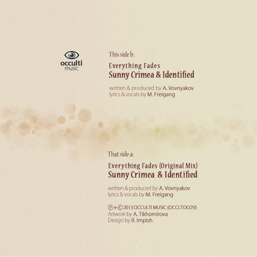 Sunny Crimea & Identified - Everything Fades (Occulti 12'')