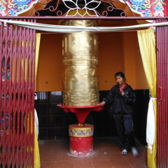 Tibetan prayer wheel / Darjeeling, India