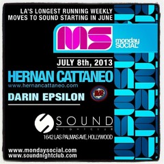 Darin Epsilon - Live at Monday Social @ Sound Nightclub w/ Hernan Cattaneo [July 8 2013]