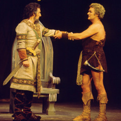ARCHIE DRAKE as Gunther and JAMES MCCRAY as Siegfried