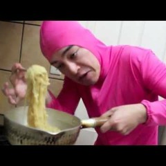 PINK GUY COOKS RAMEN AND RAPS (Not Mine)