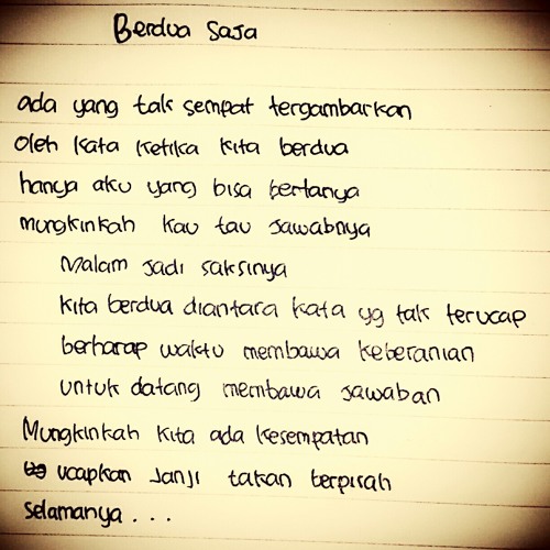 Berdua Saja Payung Teduh By Ameluth Recommendations Listen To Music