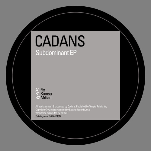 Cadans - Subdominant EP - BALANS012