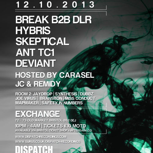 Hybris - Dispatch Recordings, Bristol - Promo Mix (event date 12.10.2013)