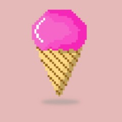 8-bit Ice Cream On A Rainy Day By Cyber Xelac