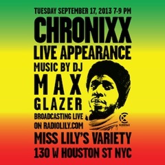 Chronixx Live on Radio Lily with Max Glazer 09.17.13