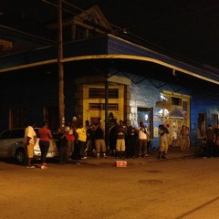 Musical gathering at Frenchmen/Chartres, New Orleans