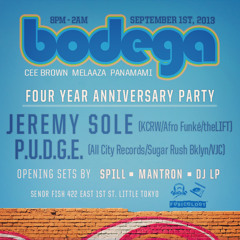 JEREMY SOLE LIVE AT BODEGA