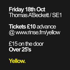 Yellow / Over 25's < 18th Oct @ Thomas A'Beckett // DJ Aplus Promo Mix - Vocals