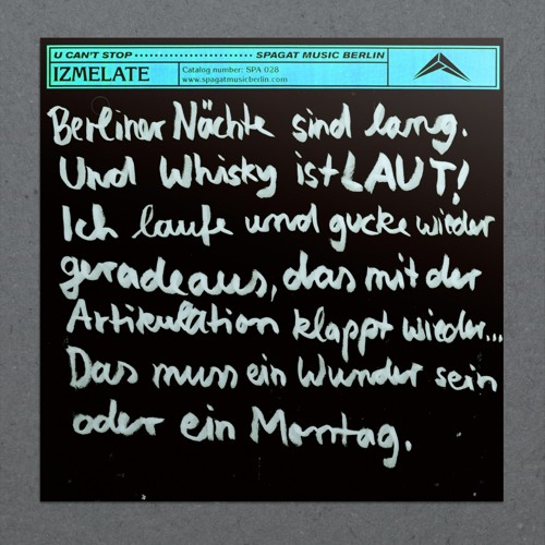 U CANT STOP -MR WENZEL CUT SPA028
