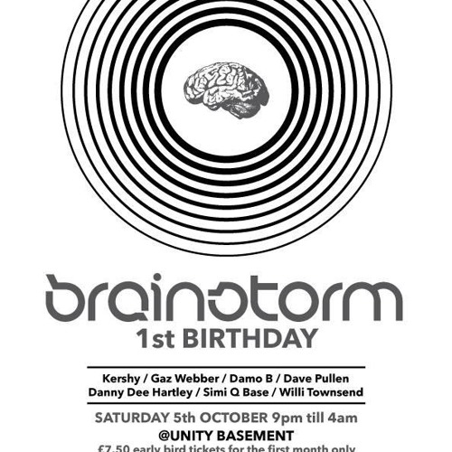 Brainstorm 1st birthday - Danny Dee -  @ unity bassment Manchester