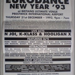 Bob Jeffries, Bass Generator & N-Joi @ Eurodance, Prestwick Airport - 31/12/1992