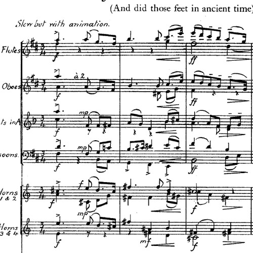And did those feet in ancient times - H. H. Parry - played with Logic Pro