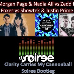 Morgan Page & Nadia Ali vs Showtek & Justin Prime vs Zedd feat Foxes- Clarity Carries My Cannonball