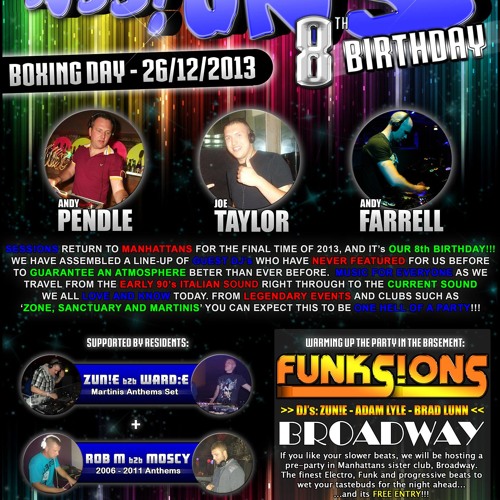 SESS!ONS 8th Birthday - Boxing Day 2013 @ Manhattans Nightclub - PROMO MIX by DJ ANDY PENDLE