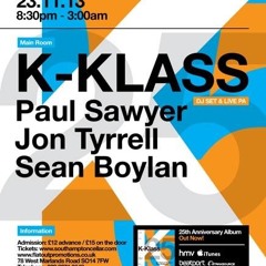 LIVE@ THE CELLAR SUPPORTING K-KLASS/ THE TIME TUNNEL