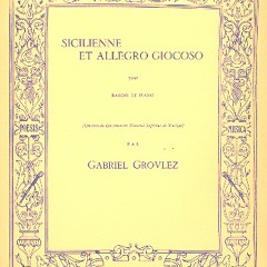 G. Grovlez, Sicilienne pour basson et piano